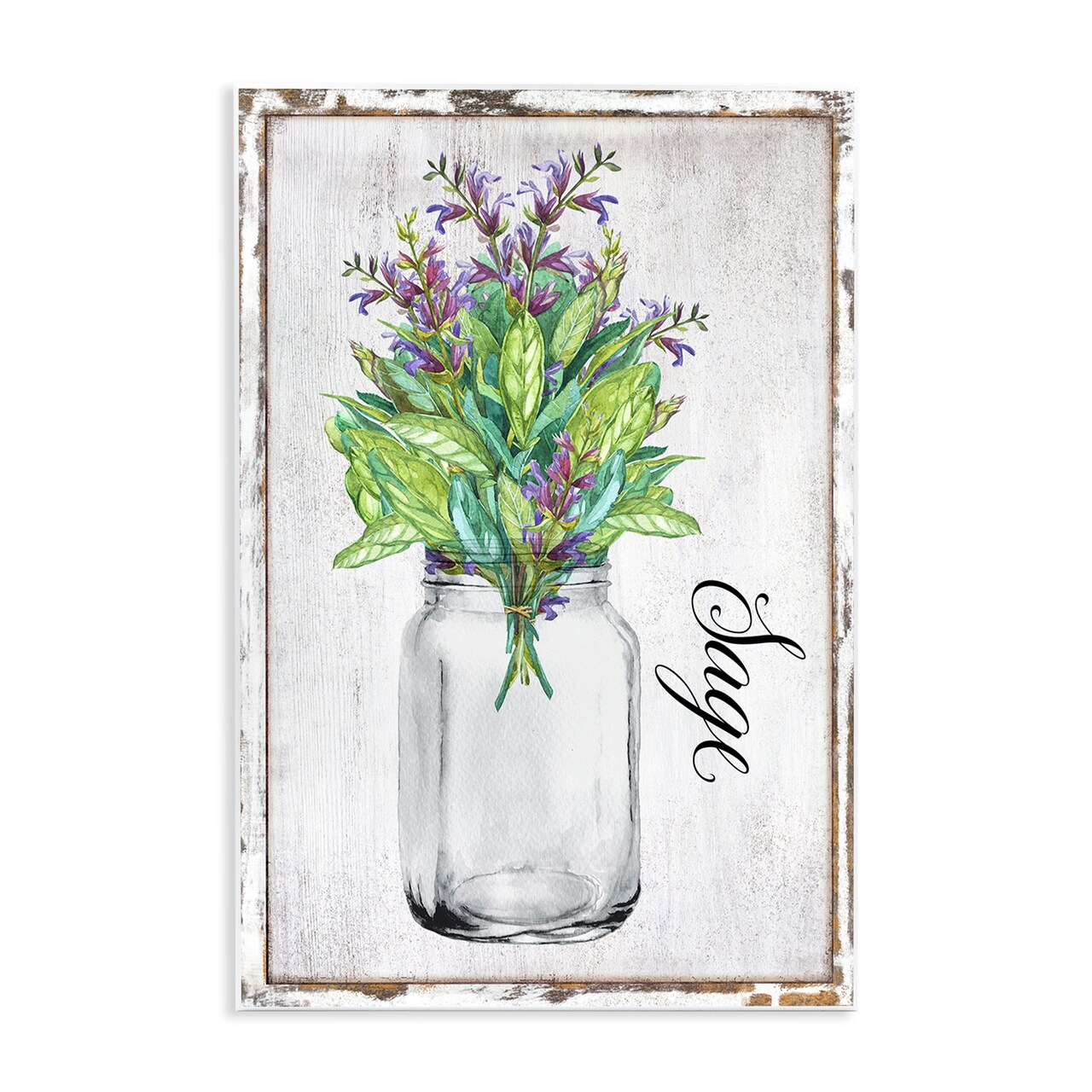 Stupell Industries Rustic Garden Sage Wall Plaque Art Design by Creatif Belle